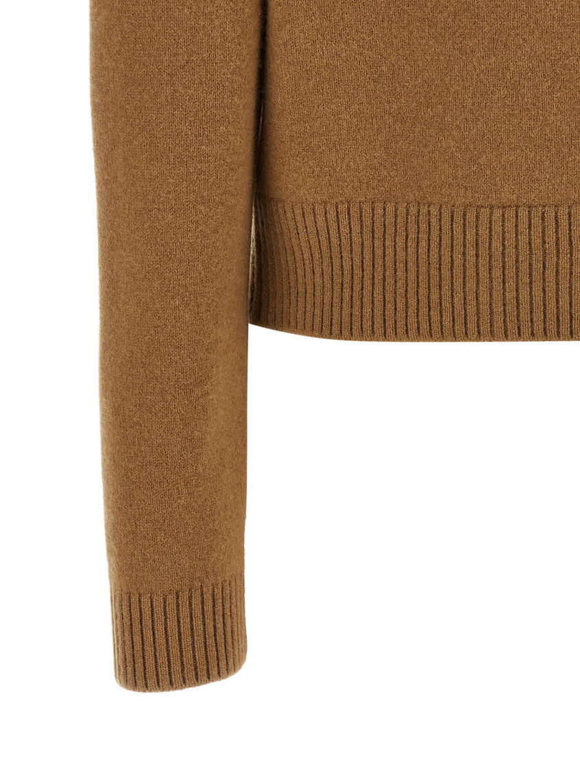 Brown Knitted Crew Neck Sweater 4