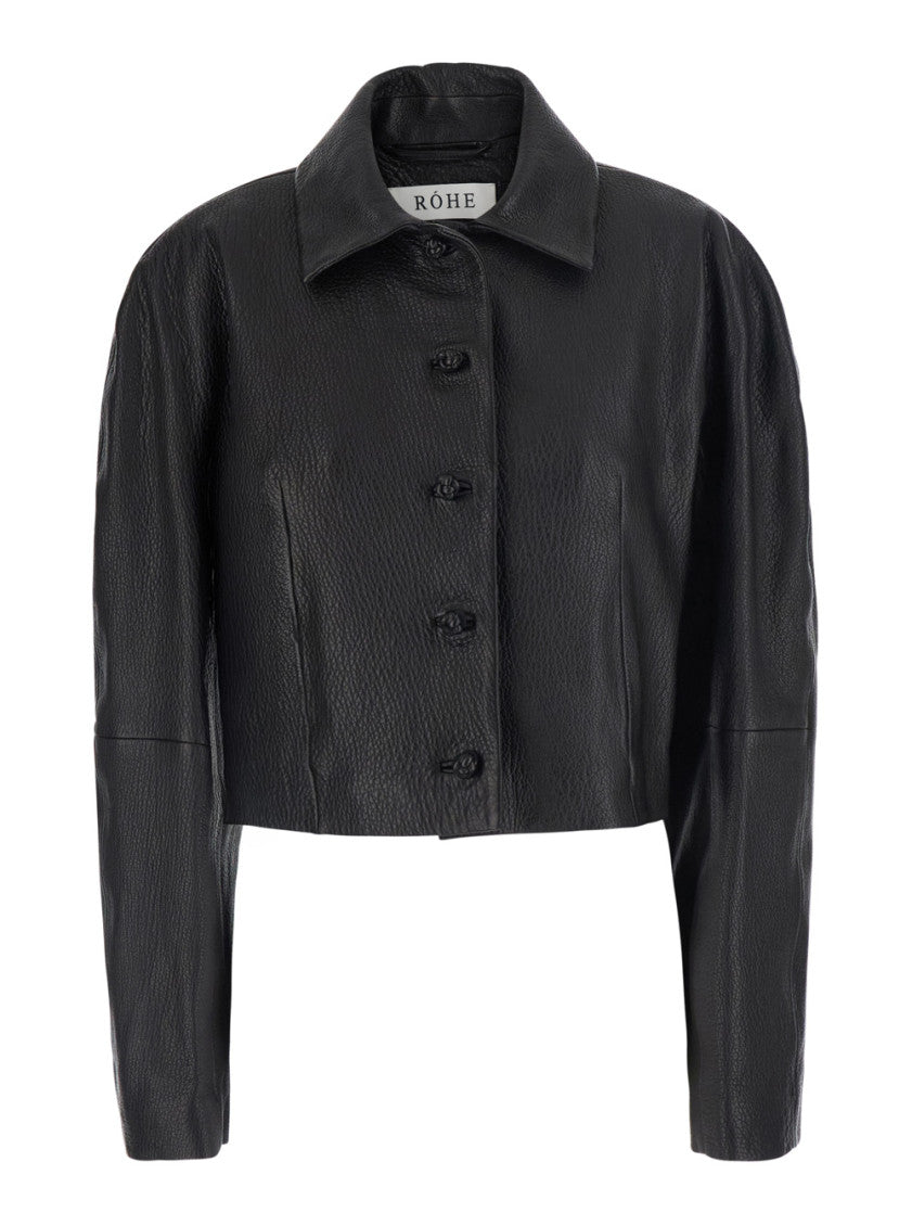 Black Shirt Collar Jacket 1