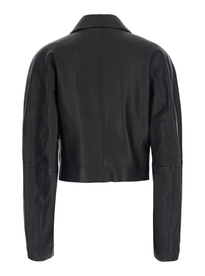 Black Shirt Collar Jacket 2