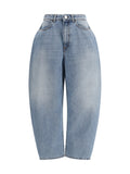 Blue Tapered High Rise Jeans 1