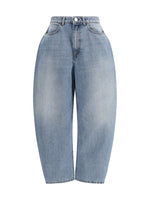 Blue Tapered High Rise Jeans 1