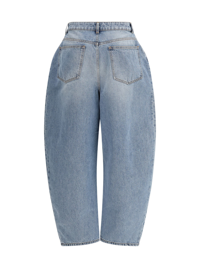 Blue Tapered High Rise Jeans 2