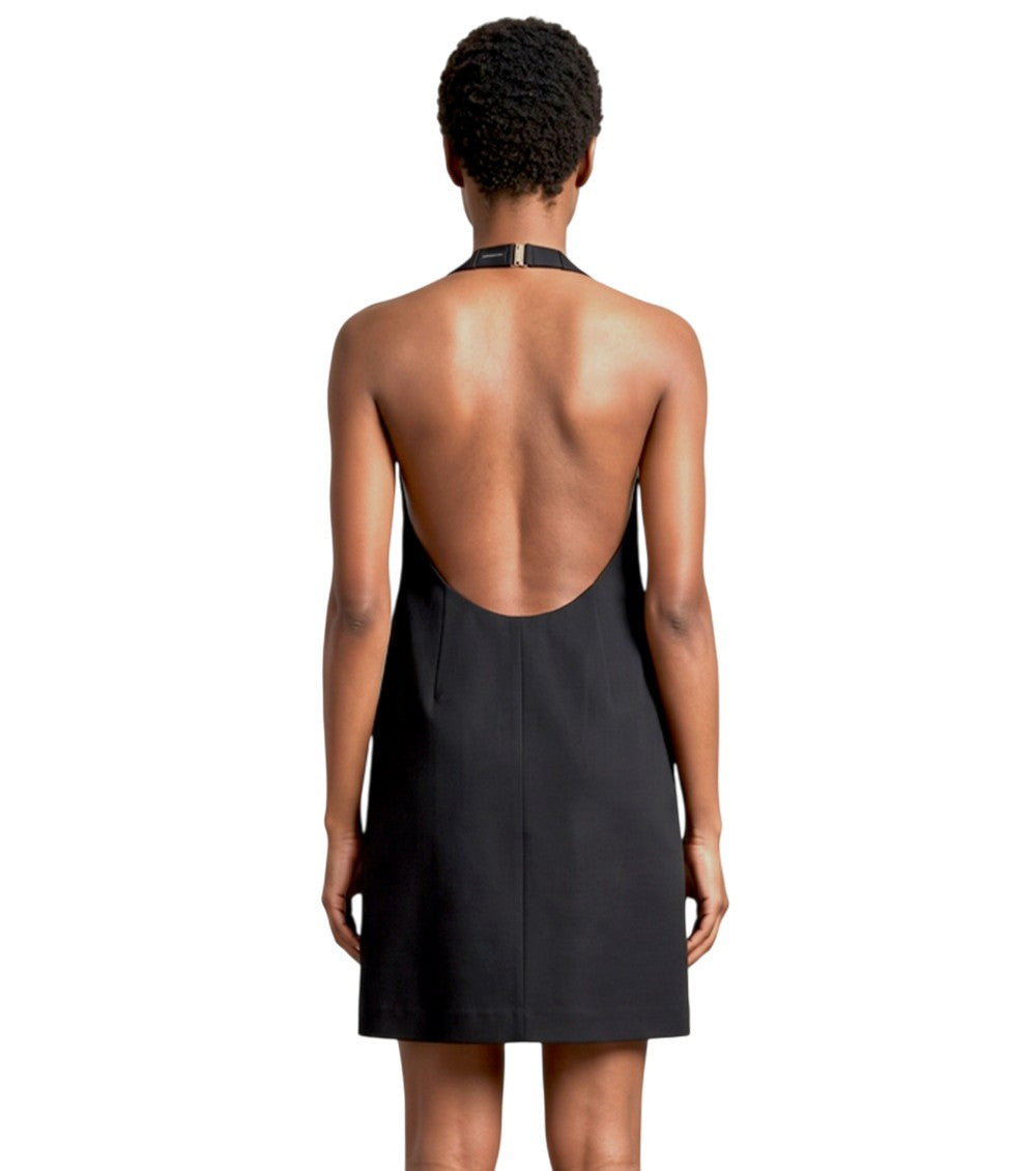 Black Halter Neck Mini Dress 2