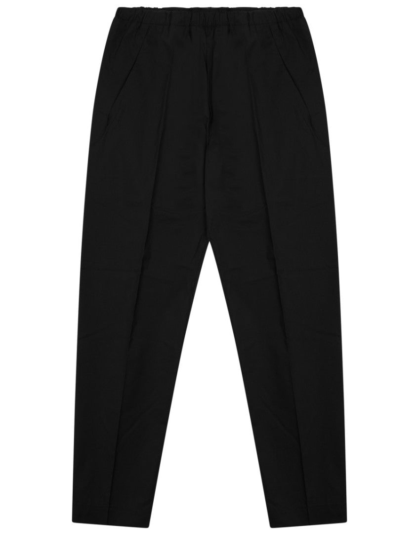 Black Tapered Elasticated Trousers 1