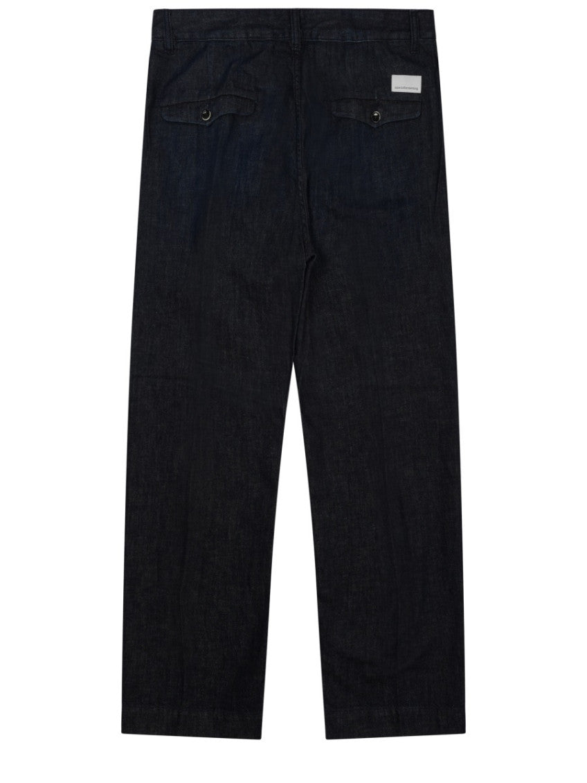 Dark Blue Straight Jeans 2