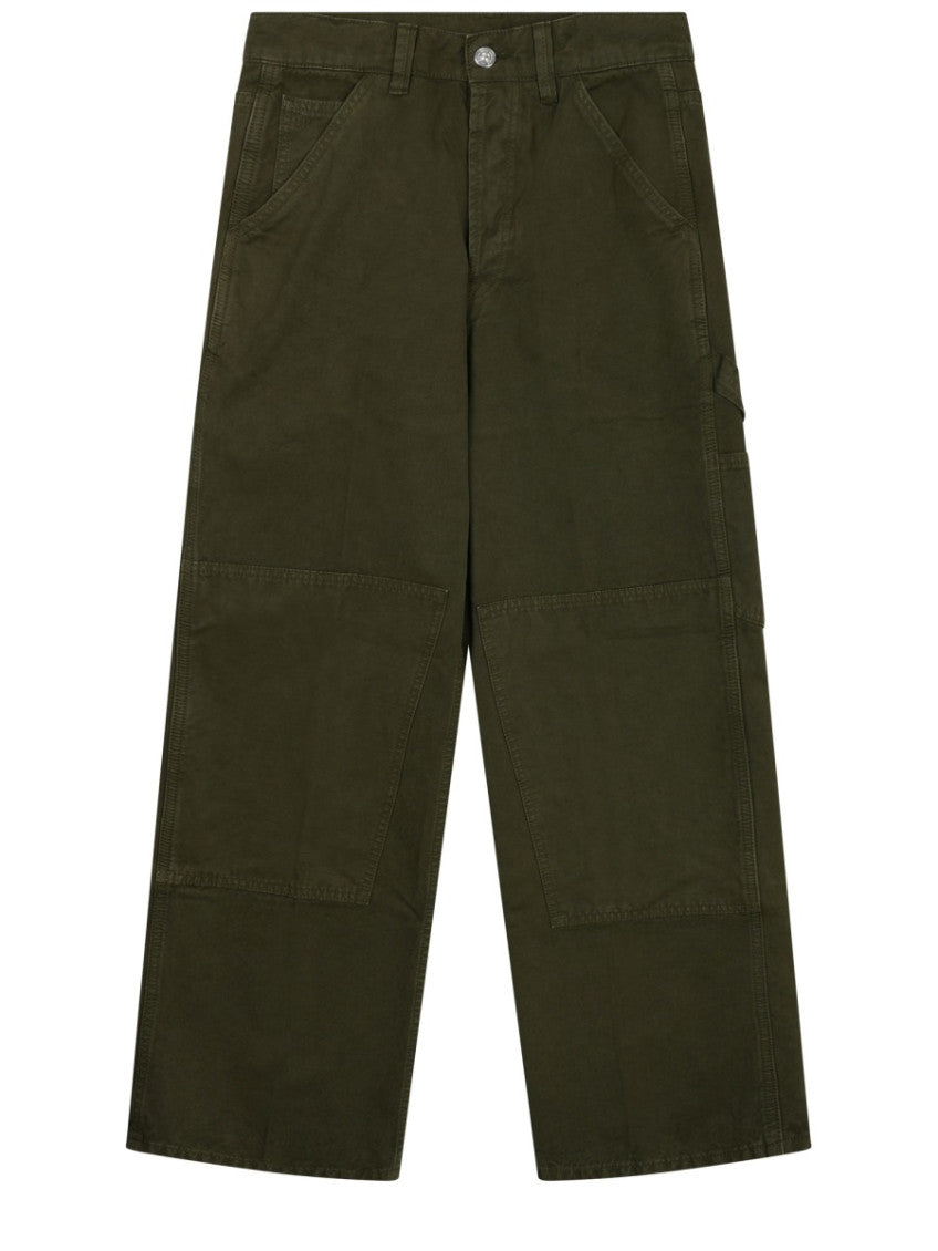 Olive Relaxed Cargo Jeans 1