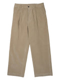 Beige Relaxed Corduroy Trousers 1