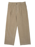 Beige Relaxed Corduroy Trousers 1
