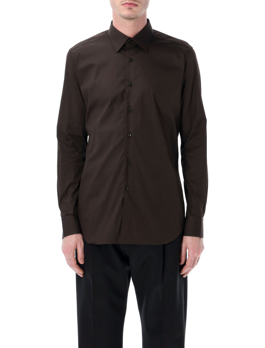 Dark Brown Solid Shirt 1