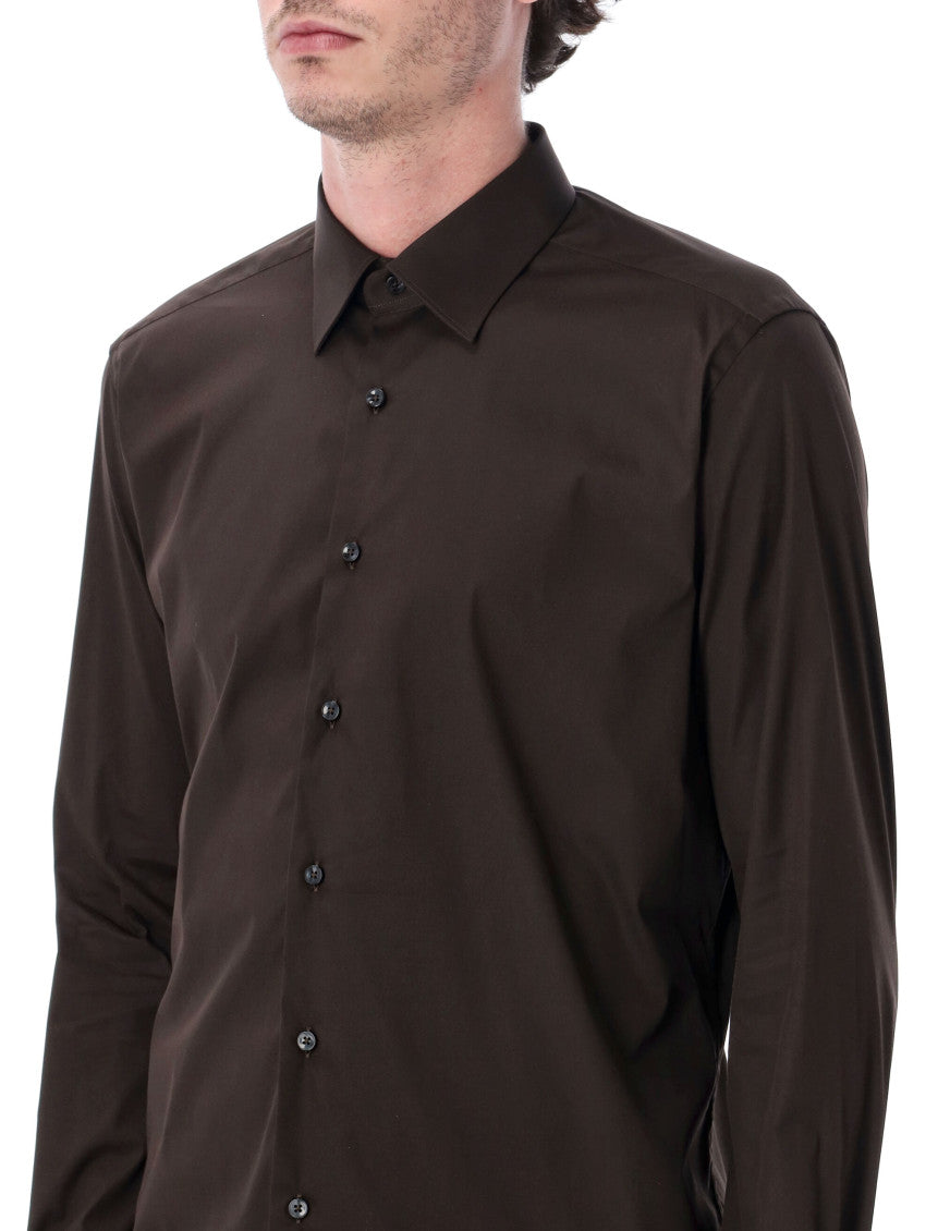 Dark Brown Solid Shirt 3