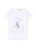 Baby Girl White Printed T-Shirt 1