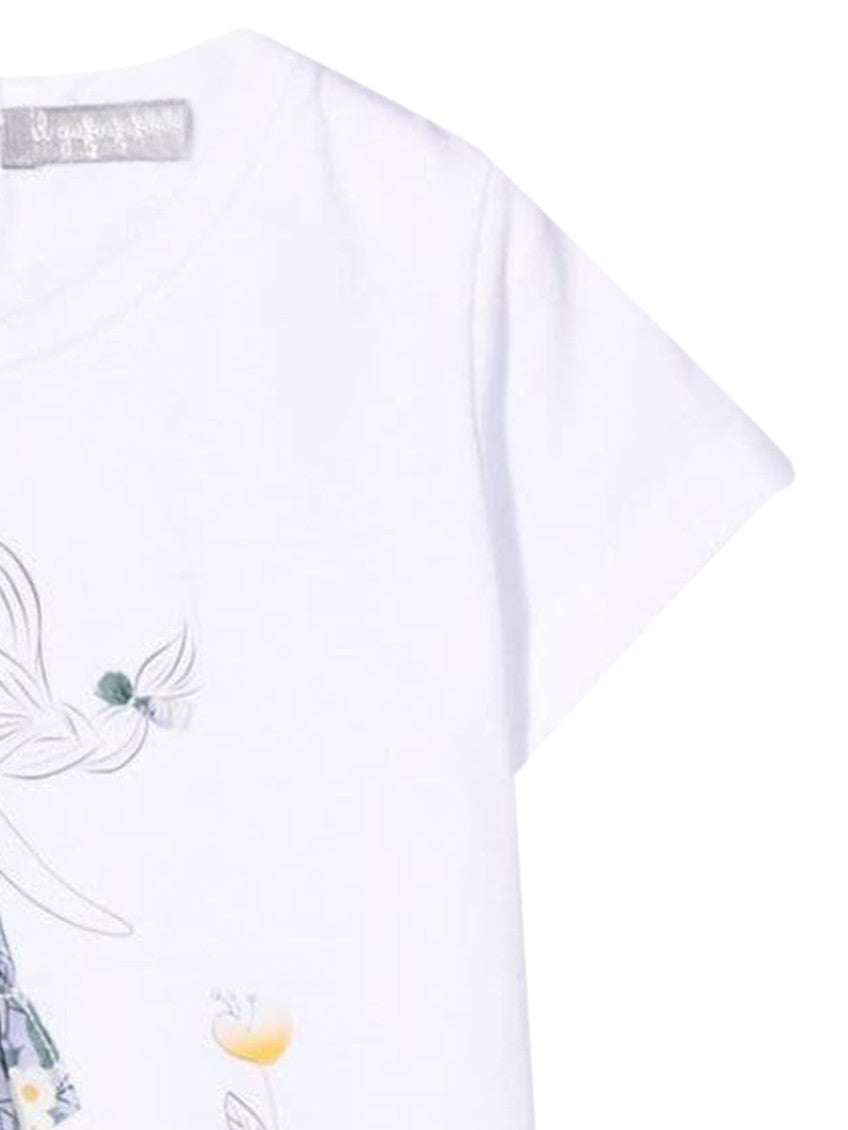 Baby Girl White Printed T-Shirt 3