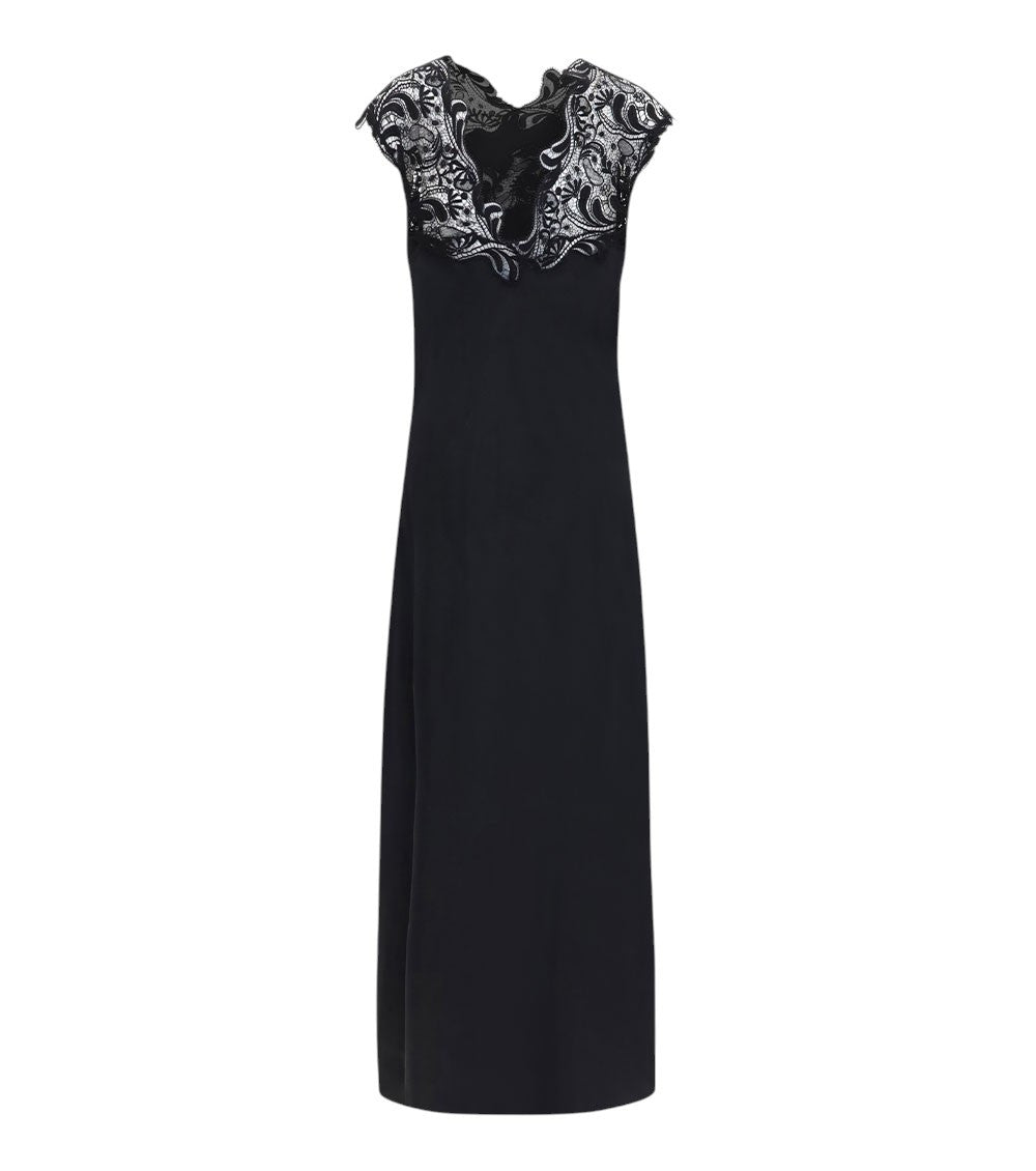 Black Crew Neck Full Length Dress 4