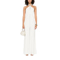 White Halter Neck Full Length Dress 1