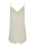Off White Lace V Neck Top 1