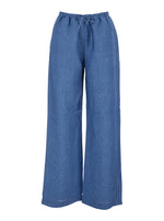 Blue Relaxed Drawstring Pants 1