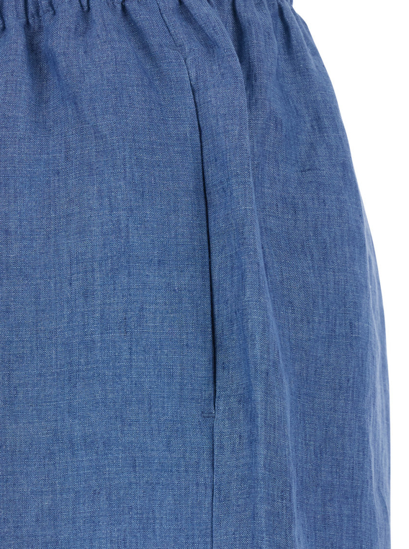 Blue Relaxed Drawstring Pants 3