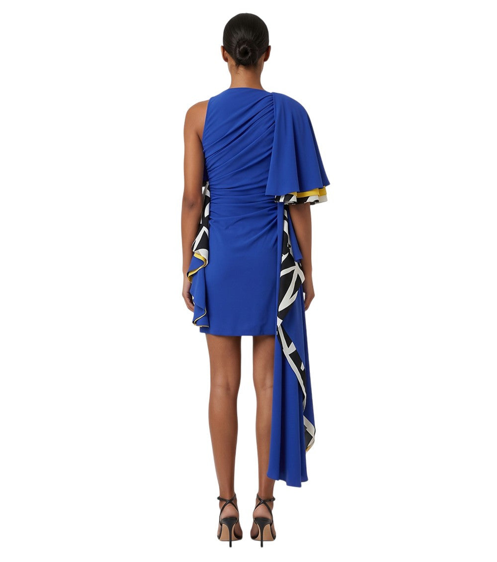 Blue Round Neck Mini Dress 2