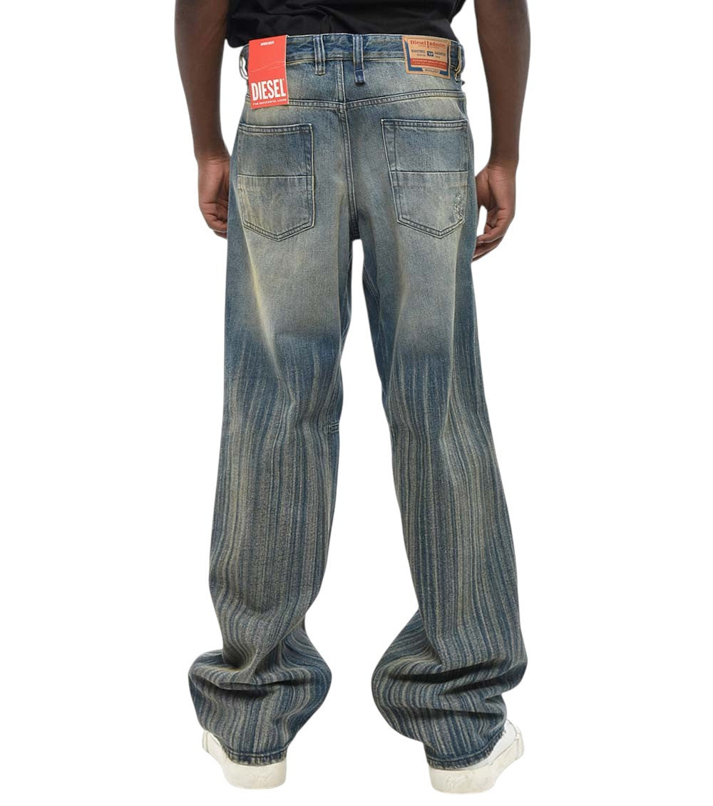 Blue Relaxed Mid Rise Jeans 2