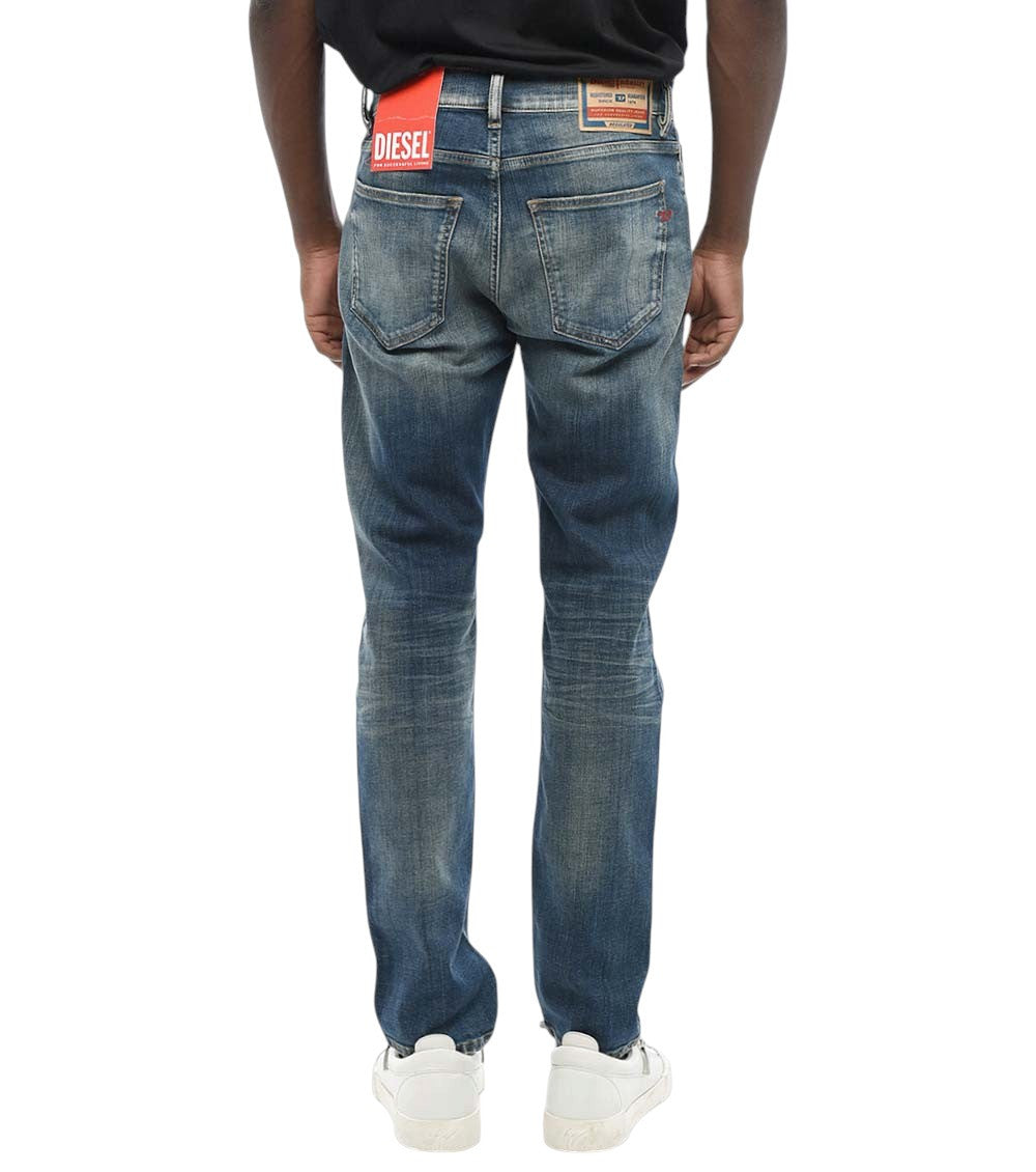 Blue Slim Mid Rise Jeans 2