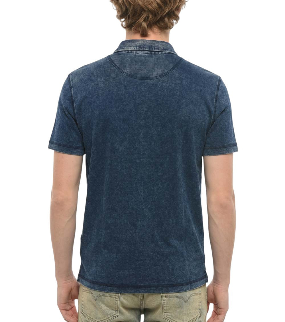 Blue Slim Shirt Collar Polo 2