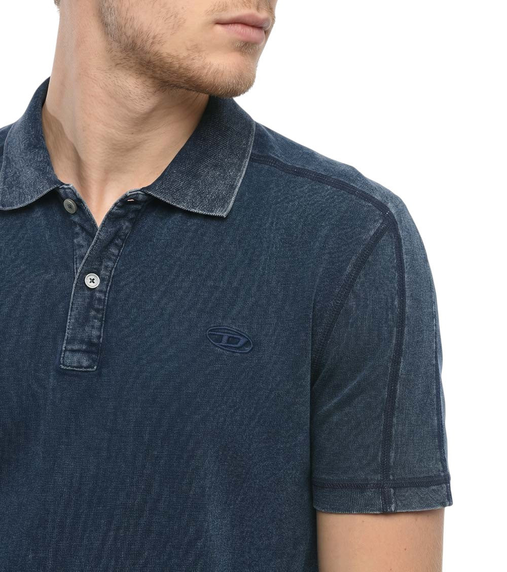 Blue Slim Shirt Collar Polo 3
