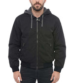 Black Solid Hood Jacket 1