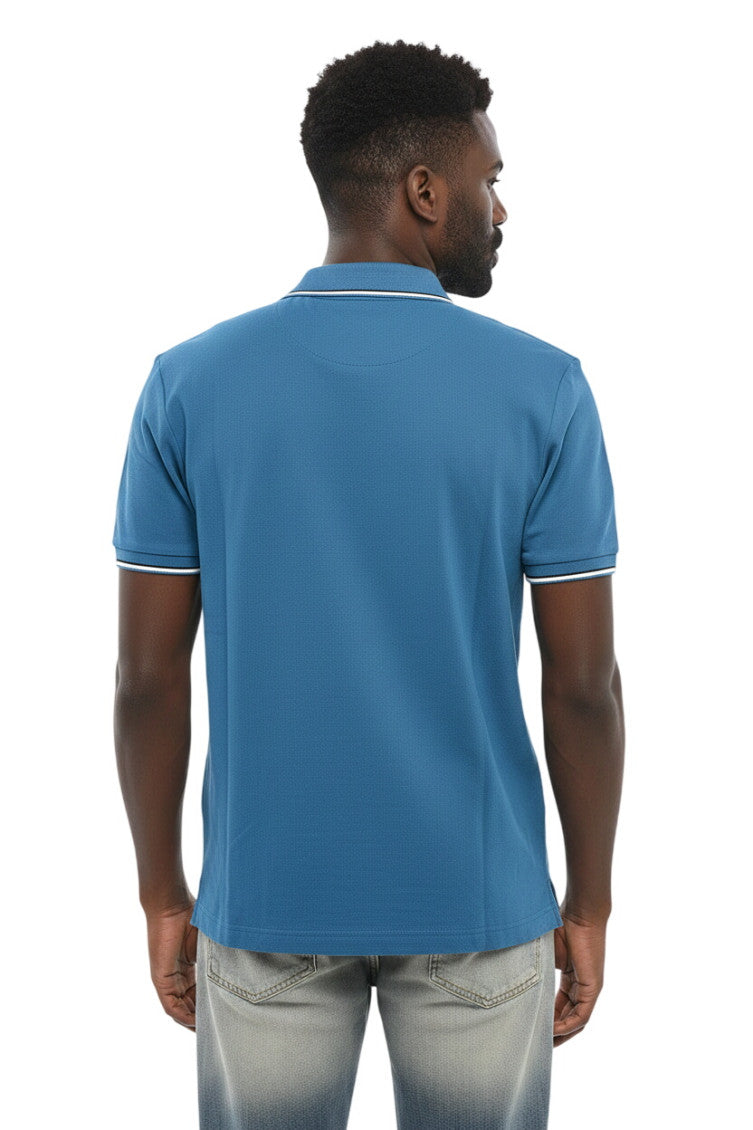 Blue Shirt Collar Polo 2