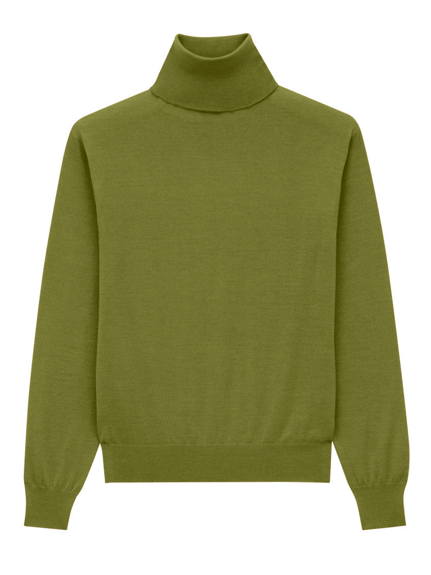 Olive High-Neck Sweater 1