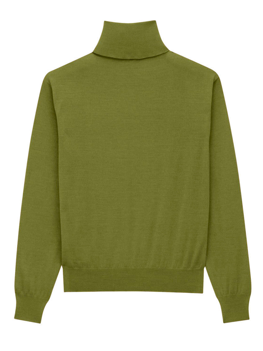 Olive High-Neck Sweater 2