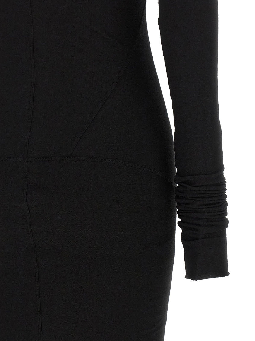Black Crew Neck Full Length Dress 6