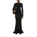 Black Crew Neck Full Length Dress 1