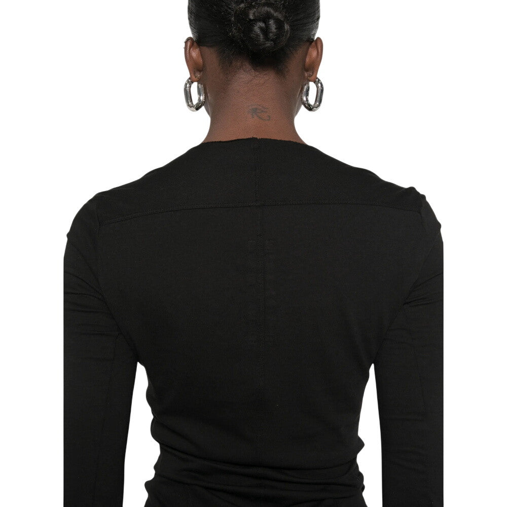 Black Crew Neck Full Length Dress 4