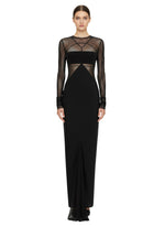 Black Crew Neck Maxi Dress 1