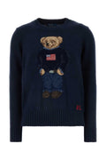 Navy Blue Polo Bear Motif Sweater 1