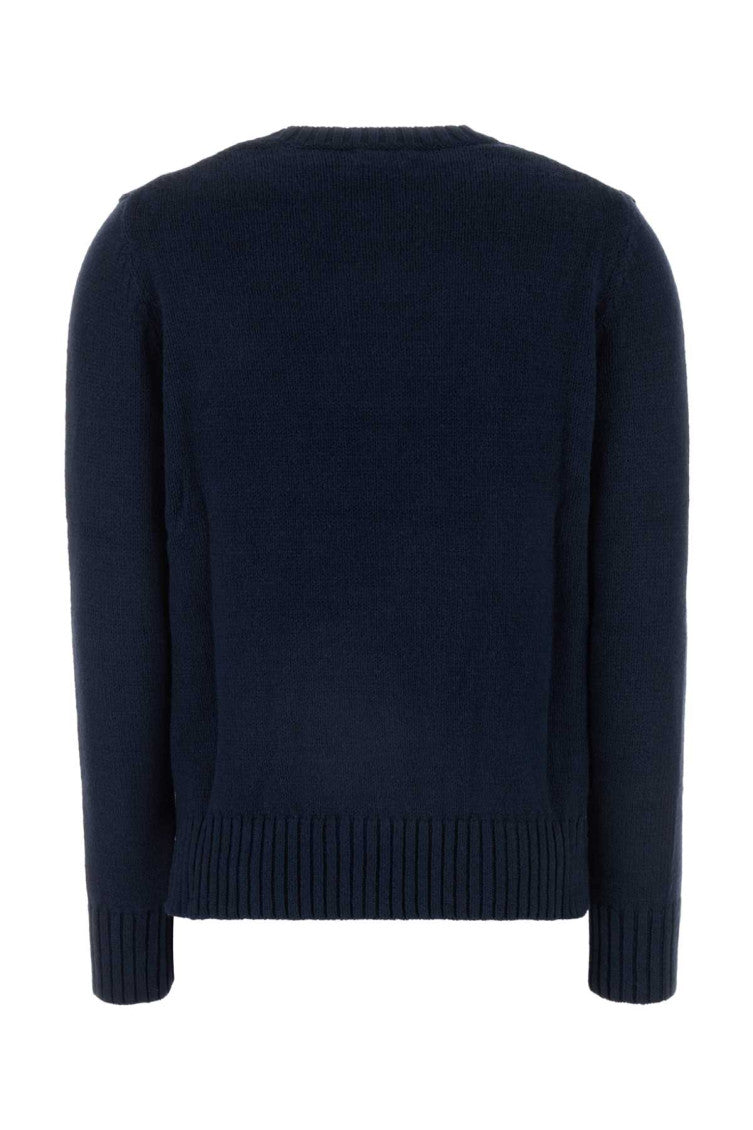 Navy Blue Polo Bear Motif Sweater 2