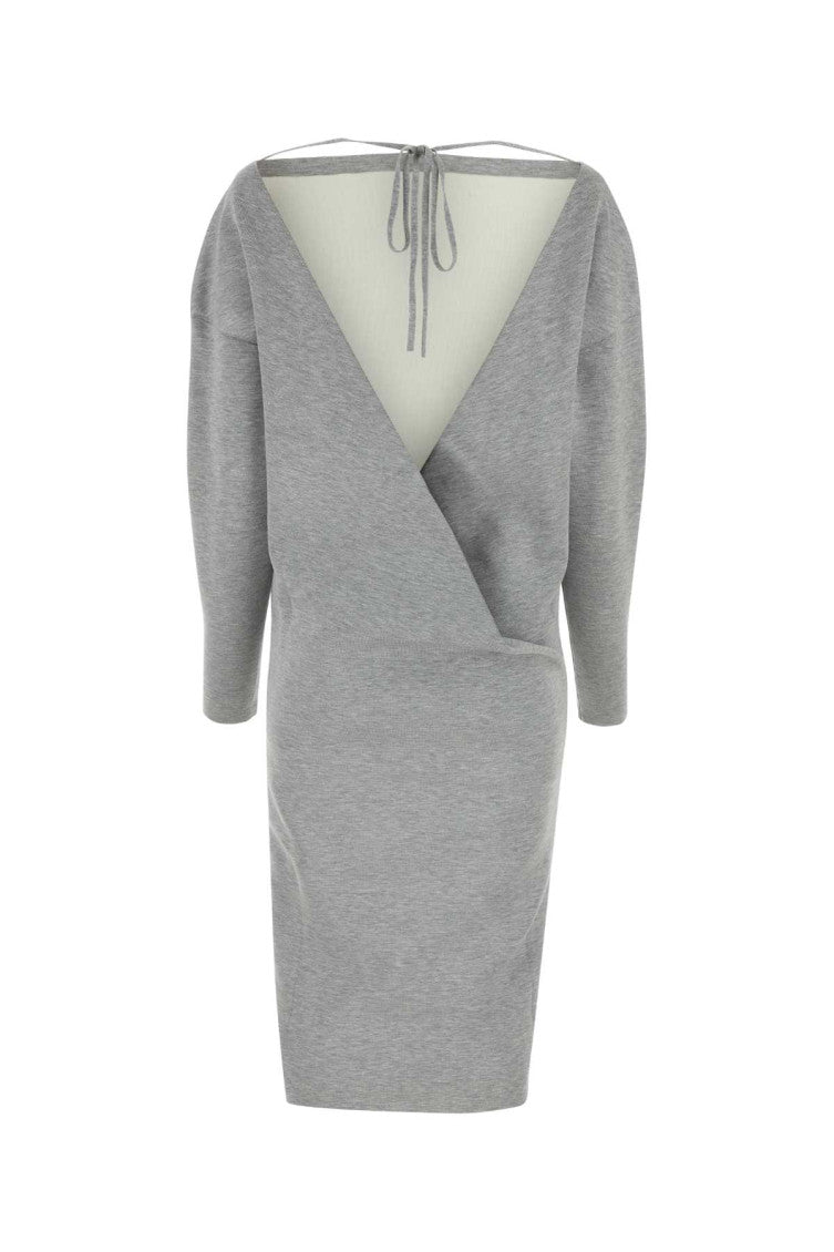 Grey Round Neck Dress 2