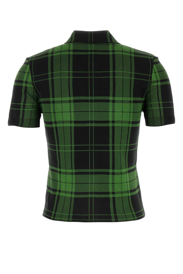 Green Embroidered Stretch Silk Blend Shirt 2