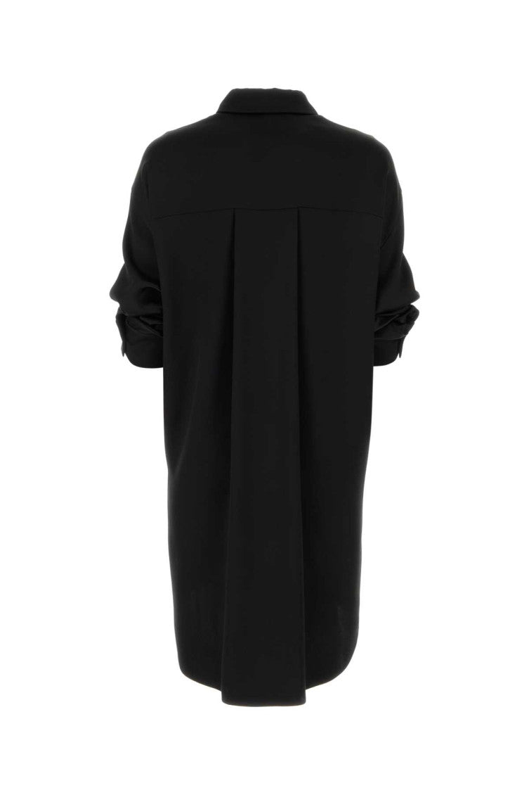 Black Chain Shirt Dress In Silk 2