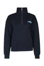 Navy Blue High Neck Sweatshirt 1