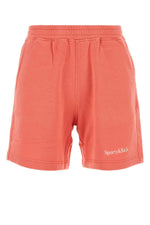 Salmon pink stretch cotton shorts 1
