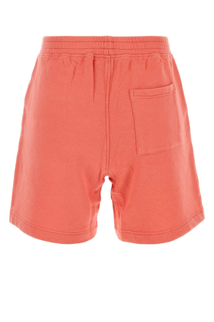 Salmon pink stretch cotton shorts 2