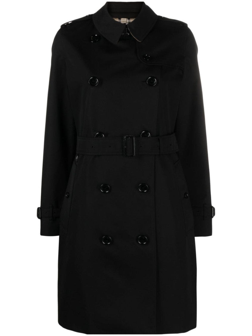 Black Double-breasted Cotton Coat 1