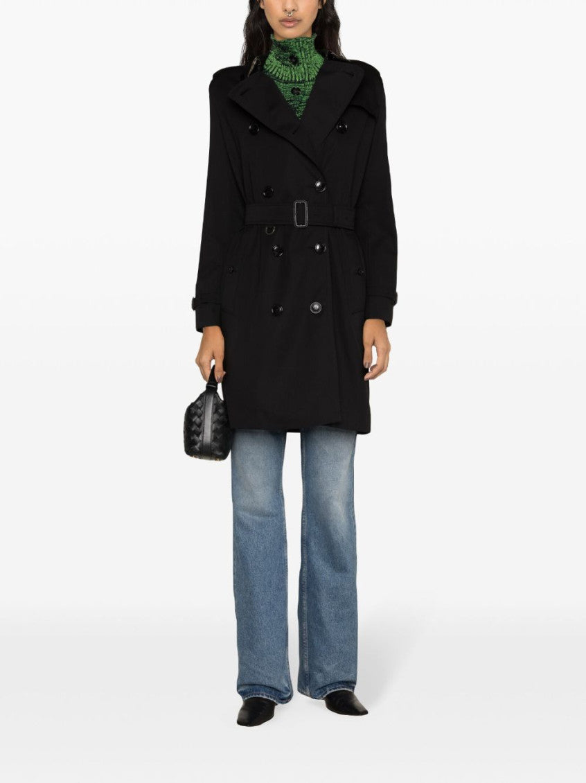 Black Double-breasted Cotton Coat 2