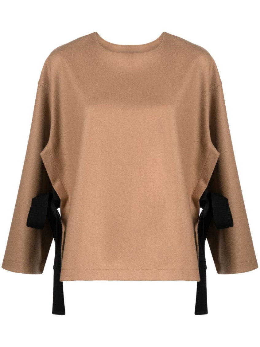 Brown Nara wool blend blouse 1