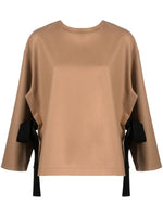 Brown Nara wool blend blouse 1