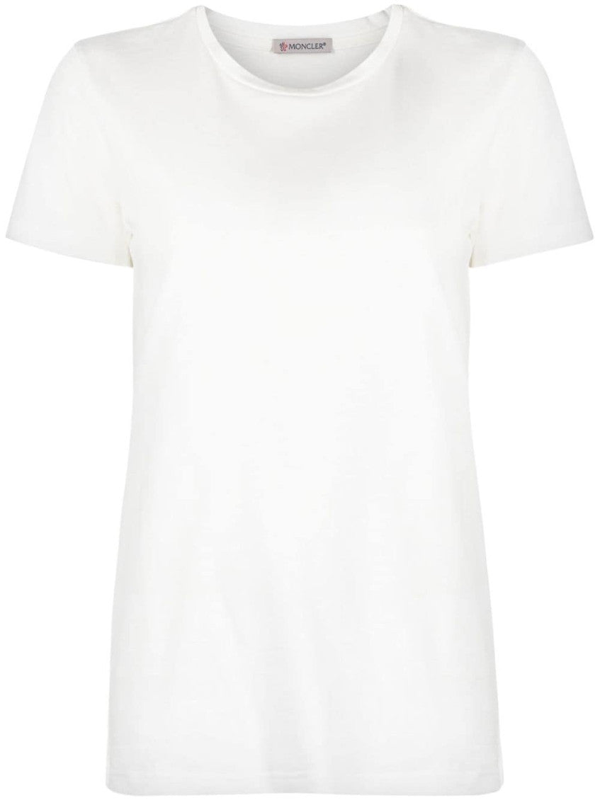 White Logo Cotton T-shirt 1