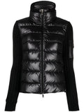 Black logo patch puffer jacket 1