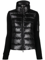 Black logo patch puffer jacket 1