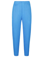 Sky Blue Pleated Cropped Trousers 1
